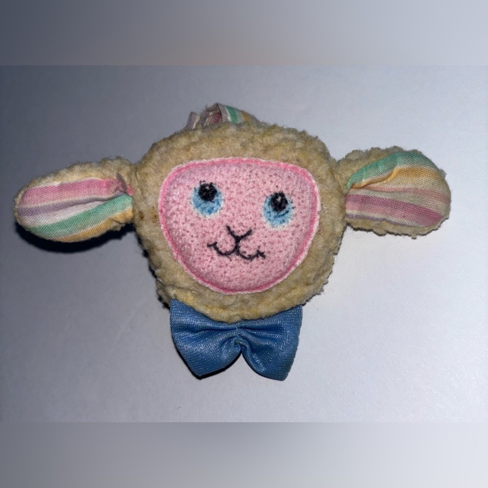 Vintage 1984 Fisher Price Soft Baby Toy 668 Lamb‎ Wrist Rattle New In Package
